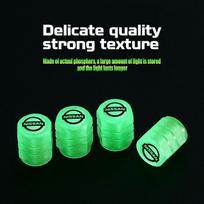 4Pcs Car Tire Valve Cap Luminous Valve Core Cover Universal For Nissan GTR Juke Qashqai Patrol Leaf X-Trail Micra Sentra Altima