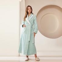 Women Bathrobe Warm Clothes for Hotel Shower Sauna Swimming Pool Soft Flannel Terry Robe Large Size Long Robe for Men Nightgowns M