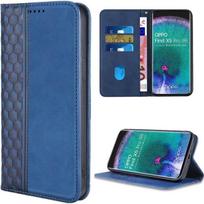 Case for OPPO Find X5 Pro, Scratch-Resistant Luxury Leather Effect Navy Blue
