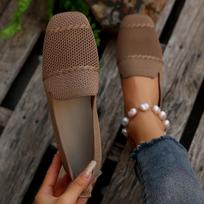 Vienspalviai moteriški kasdieniai batai su minkštu padu, plokščiu, orui pralaidžiu megzti batai, lengvi žemi batai Size 36
