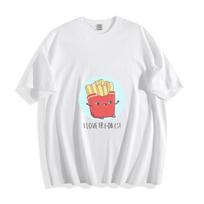 Fry-Day linksmybių marškinėliai - Mieli bulvyčių fri unisex marškinėliai XL