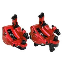 HB 100 Bike Aluminium Alloy Hydraulic Disc Brake Set Front Rear for Mountain Road Bicycle Red