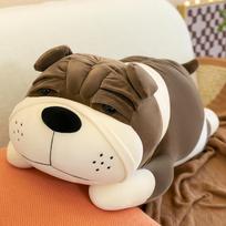 New Shar Pei dog doll throw pillow simulation puppy plush toy children's gift sleeping pillow 45cm0.3 pilka spalva