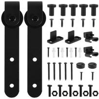 Sliding Barn Door Hardware Kit Smooth and Quiet Super Mini Barn Door Track Kit Easy Assembly Door Panel Accessories for Cupboard juoda