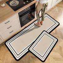 Vintage Floral Kitchen Carpet Mat Non-slip Rug Home Decoration Retro Pattern Anti-fatigue Floor Mats for Kitchen Bathroom Carpet 40X60CM