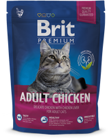 Sausas ėdalas suaugusioms katėms BRIT PREMIUM su vištiena, 300g