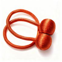 2pcs Magnetic Curtain Tiebacks, Ball Shape Rope Buckle, No Drilling Creative Curtain Straps, Multiple Colors Available Other raudona