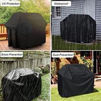 Waterproof BBQ Cover Grill Cover Anti Dust Rain Gas Charcoal Electric Barbeque Garden Grill Protection Outdoor 4 Sizes Black BLK 58 x 77cm