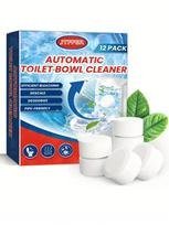 12vnt Tualeto valiklis Galingas kalkių ir šlapimo nuosėdų šalinimo priemonė Premium valymo tabletė Tualeto dubenėlio valiklis Efektyvus valymo lapelis 12pcs