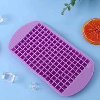 1pc/2pcs - Large Capacity 160 Grids Silicone Fruit Ice Cube Maker - DIY Small Square Ice Cube Mold - Kitchen Essential for Home violetinė