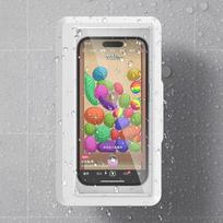 Waterproof Phone Holder - Suction Cup Shower Mount for Bathroom/Wall, Touch Screen Access & Steam-Proof Seal, Max 6.7  Phones balta