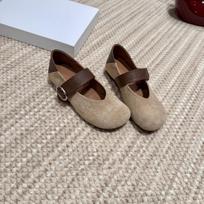 Super soft Mary Jane women's shoes autumn retro flat two wear one word with light mouth single shoes 35 chaki