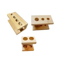 Electric Toothbrush Heads Holder Wood Accessories for Bathroom Vanity 3 holes