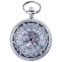 Secret Garden Automatic Mechanical Pocket Watch Retro Old Shanghai Flip Carved Hollow Couple Student Watch Sweater Chain