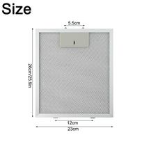 Gartraukio filtras Viryklės gaubto filtrai 230x260 mm Riebalų filtras Aliuminio ištraukimo angos filtras Gartraukio dalys sidabras