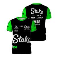 Stake 2025 Nico Hulkenberg Gabriel Bortoleto F1 Teamwear T-Shirt Men Summer Women Short Sleeve Tops Shirts Children XXS
