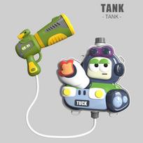 1 Collection Cartoon Backpack Water Gun Fire Truck Airplane Summer Vacation Beach Water Children s Toy Water Gun žalia