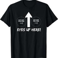 with Cutout For Boobs Funny Adult T-Shirt S juoda