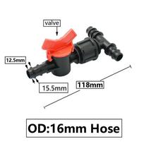 16/20/25mm Garden Hose Splitter Tee Reducer Barb Connector Tap Valve 1/2 3/4 1  3-way Water Tube Fitting Drip Irrigation System
