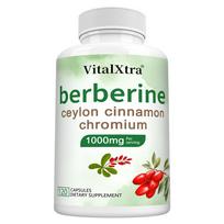Berberino hidrochloridas ir Ceilono cinamonas 1000 mg 120 kapsulių 120 Capsules