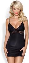 Obsessive Lingerie Set Chemise & Thong Juodas Lace L/XL Adjustable Fit