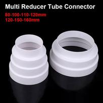 1Pcs Durable Multi Reducer Extractor Fan Pipe For Fan Ventilation 80/100/110/120/150/160mm Fan Pipe Connector White Exhaust Duct Type A