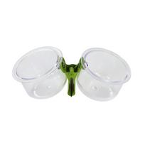 Transparent Bird Cage Feeder With Clip Wear-resistant Feeder Cup Non-slip Feeding Basin Pet Bird Feeder Small Pet Bird