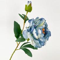 2 Heads Silk Peony Fake Flowers Silk Cloth Real Touch Simulation Peony Flower 68cm Length Single Peony Branch Outdoor Wedding