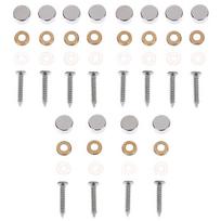 12-Piece Kit of Bolts Mount Standoffs for Signs and Fixings 10-18mm, Decorative Mirror Screw Cap Nails Cover Sets