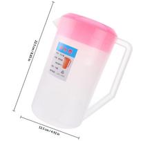 Measuring Cold Water Kettle Plastic Juice Pitcher Heat Resistant Lid Large Capacity Beverage Pot 2500Ml Iced Tea Coffee