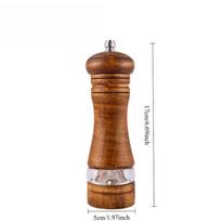 Wooden Pepper Grinder Manual Sturdy Salt Pepper Mill with Ceramic Grinding Cores Adjustable Coarseness Spice Salt Grinder