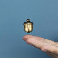 1 Pc Brass Acorn Small Medicine Bottle Outdoor Moisture-proof Portable Waterproof Warehouse First Aid Pill Box Sealed Jar