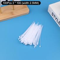 500/100Pcs Wholesale Plastic Nylon Cable Ties Self-locking Cord Straps Adjustable Cables Fastening Loop Home Office Wire Zip Tie