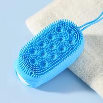 Silicone Bubble Brush Double-Sided Exfoliating Soft Bath Scrubber Massage Shower Brush Deep Body Skin Massage Cleaning Tools Silica Gel