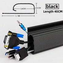 1PC 15.7in Self adhesive Under Desk Cable Management Tray PVC Power wire hider Strip Cord Holder No Drilling wire Organizer Cabl