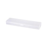 S/M/L Translucent Frosted Pencil Case Simple Plastic Pen Box Multifunctional Stationery Storage Box Organizer