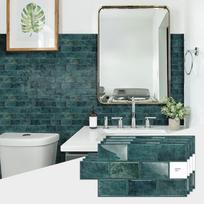 Self-Adhesive Tile Wall Decals, Ideal for Living Rooms, Kitchens, Bathrooms, Balconies, and Sinks, Accent Wall Decals, 12x6 in (as the picture,24pcs)