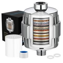 15 Stages High Output Shower Water Activated Carbon Filter Remove Chlorine Heavy Metals Filtered Showers Headhower Head Softe (as the picture,1PC)