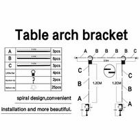 Black Desktop Arch Frame Clamp Balloon Clips Balloon Arch Stand Easy Install Adjustable Length Over The Rod Stand 1 Set