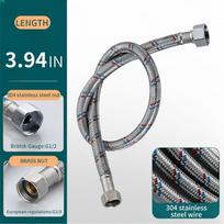 Universal 304 Stainless Steel Cold and Hot Water Inlet Pipe Anti-Aging Dual Head Tube Water Heater Hose Water Tube Replacement