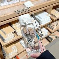 520ml Kids Sippy Cup Water Bottles Creative Cartoon Feeding with Straws and Lids Spill Proof Portable Toddlers Beverage Cups as show