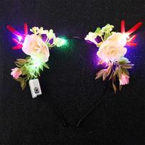 Head Wear Party Decorations Festival Decoration Glowing Headband Fairy Deer Ear Women Hair Wear Elk Ears Headband