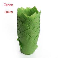 50Pcs Paper Cake Decoration Tools Mold Tulip Flower Chocolate Cupcake Wrapper Baking Muffin Paper Liner Holder Disposable
