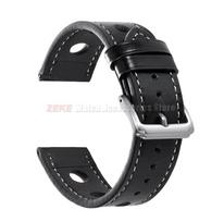 Vintage Oil Wax Leather Watch Band for Omega 20mm 22mm Porous Breathable Watch Strap for Seiko Matte Pin Clasp Watch Accessories 20mm