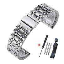 Nerūdijančio plieno laikrodžio apyrankė Metalinis sulankstomas sagties laikrodžio dirželis 20 mm 22 mm Seiko Omega Huawei Samsung laikrodžiams Riešo juosta