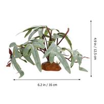 Reptile Plants For Terrarium Fake Realistic Greenery Bearded Dragon Artificial Leaves For Freshwater Desert Fish Turtle Betta