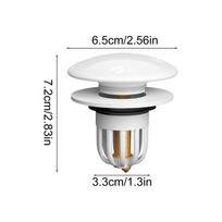Sink Drain Stopper Kitchen Sink Drain Strainer Anti-Odor Plug Washbasin Stopper For Home Indoor RV Basin Laundry Shower Restroom