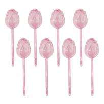 8Pcs Travel Plant Watering Bulbs Tulip Self Watering Globes Planter Insert Automatic Watering Devices Can for Houseplants rožinė