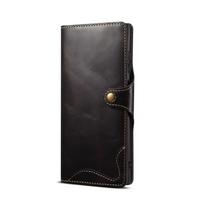 For Samsung Galaxy S23 S22 Ultra S21 S20 S10 Plus S9 Note 8 9 10 20 100% Real Cowhide Leather Case Vintage Card Bag Wallet Cover Galaxy S9 juoda