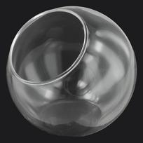 Succulent Plant Terrarium Container and Landscape Glass Vase with Hole Clear Borosilicate Glass Pot for Indoor Decoration A